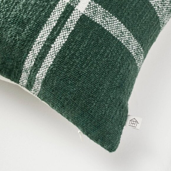 14x20 Block Plaid Lumbar Throw Pillow - Hearth & Hand Magnolia, Christmas 2023 - Picture 4 of 5